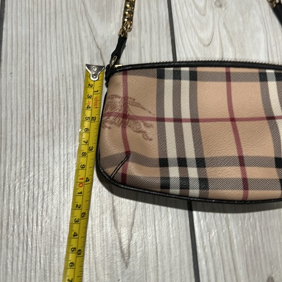 Burberry London Leather House Check Beige Black Small Chain Handbag Shoulder Bag - Picture 5 of 9